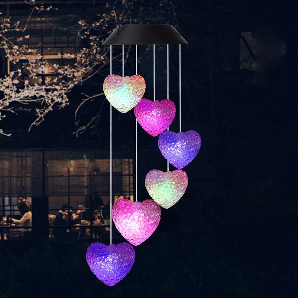 Changing Color Solar Power Wind Chime Lamps